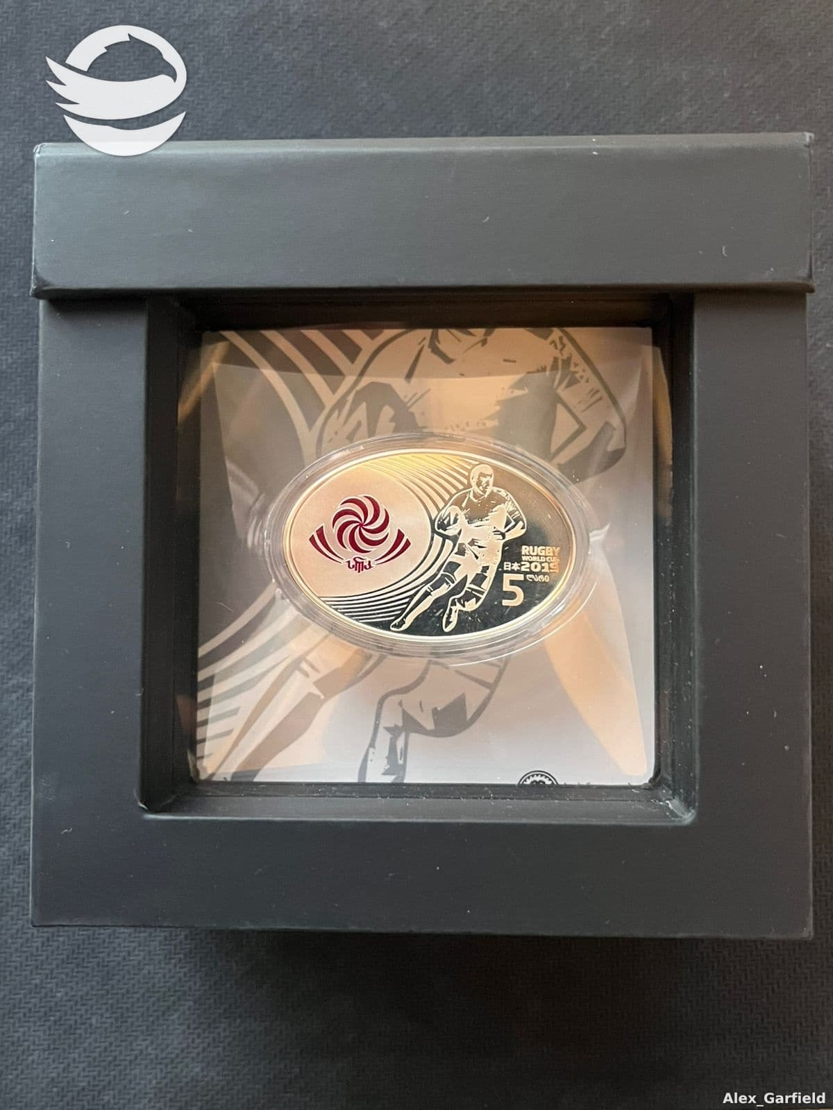 5 ლარი - რაგბის საკოლექციო ვერცხლის მონეტა 