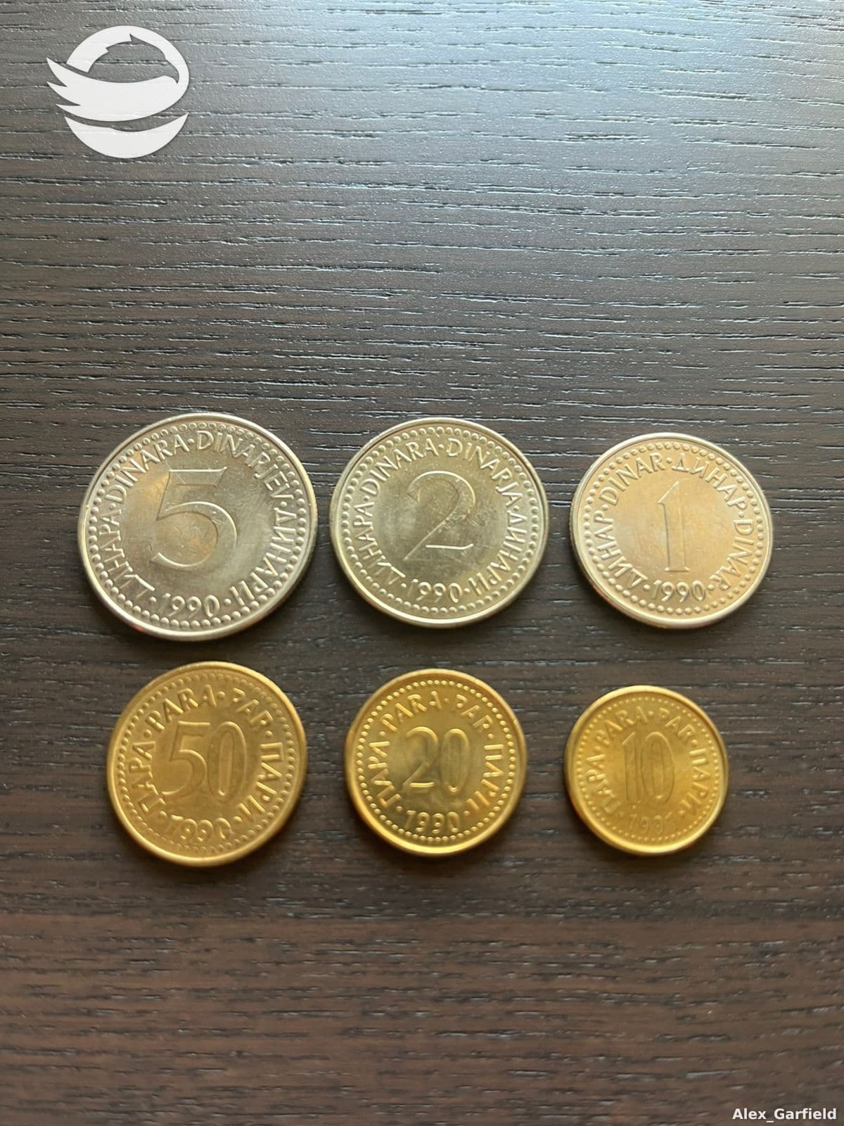 იუგოსლავიის სეტი (6 მონეტა) 1990 წ.